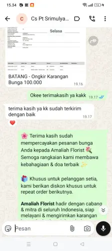 Testimonial Papan Bunga samarinda ilir