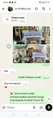 Testimonial Papan Bunga samarinda ilir