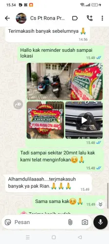 Testimonial Papan Bunga samarinda ilir